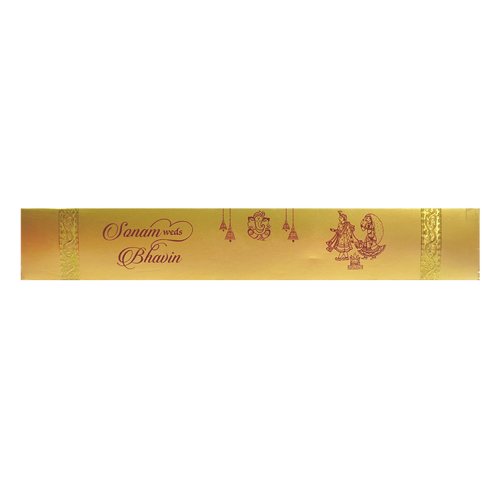 Gold Scroll Wedding Invitation.-King of Cards