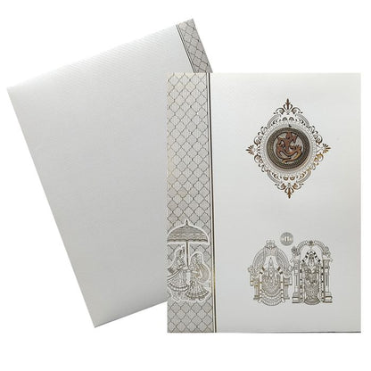 White Balaji Padmavathi Wedding Card-King of Cards