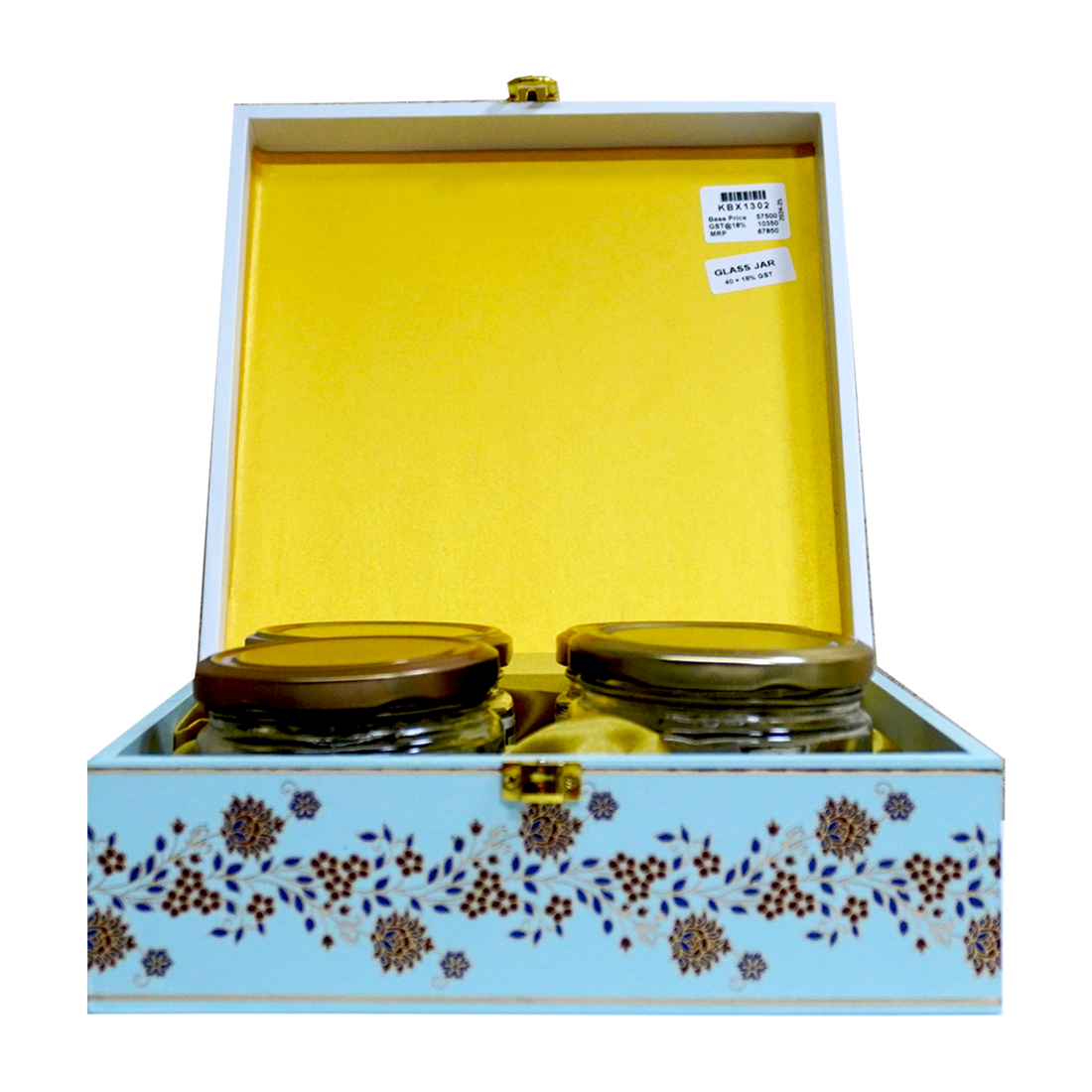 White Crane Peacock Box Invitation-KBX1302