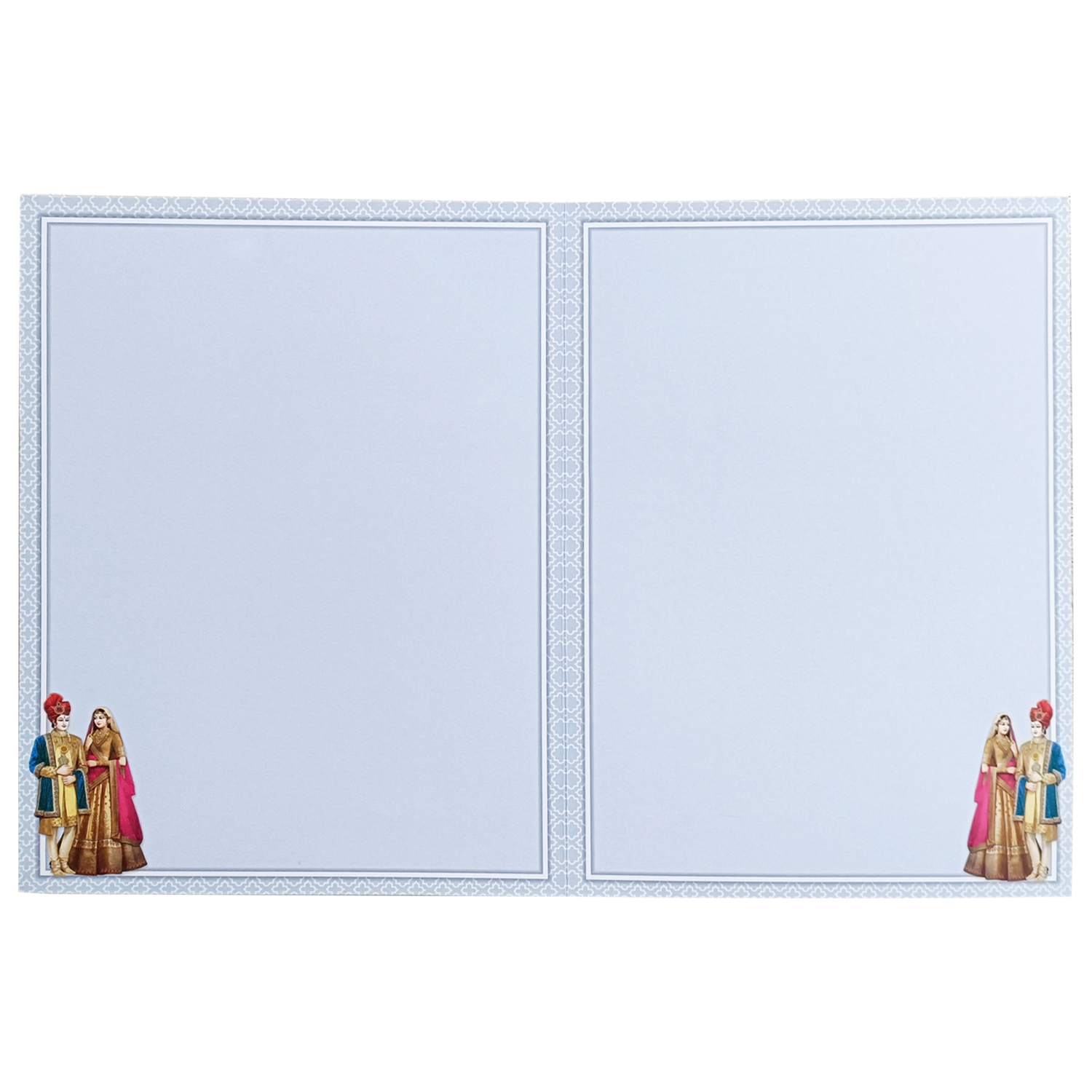 Light Gray Bride And Groom Invitation Card-KNKJ1137