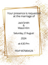 Golden Glow Christian Wedding Invitation-AACWI013
