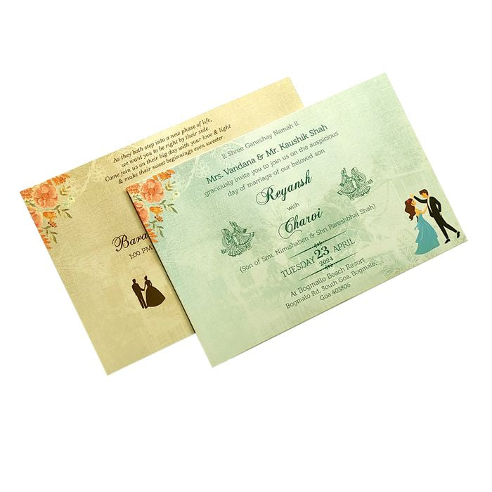 Pale Pink Wedding Card-King of Cards