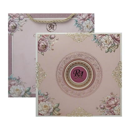 Pink Floral Wedding Invitation Box - KSI64270