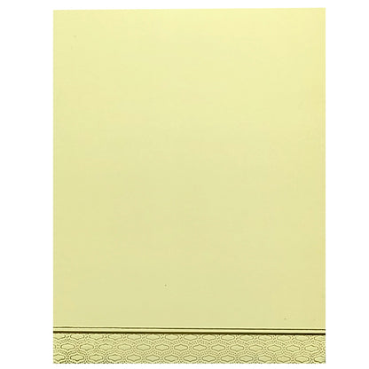 Cream Embossed Ganesha Invitation card-KNK4204C