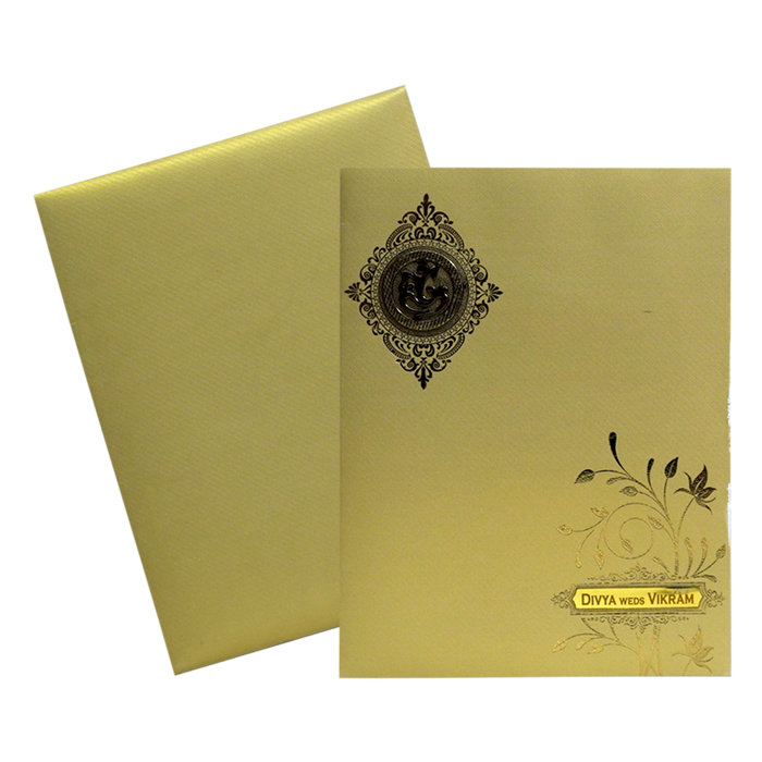 Light Gold Wedding Card-King of Cards