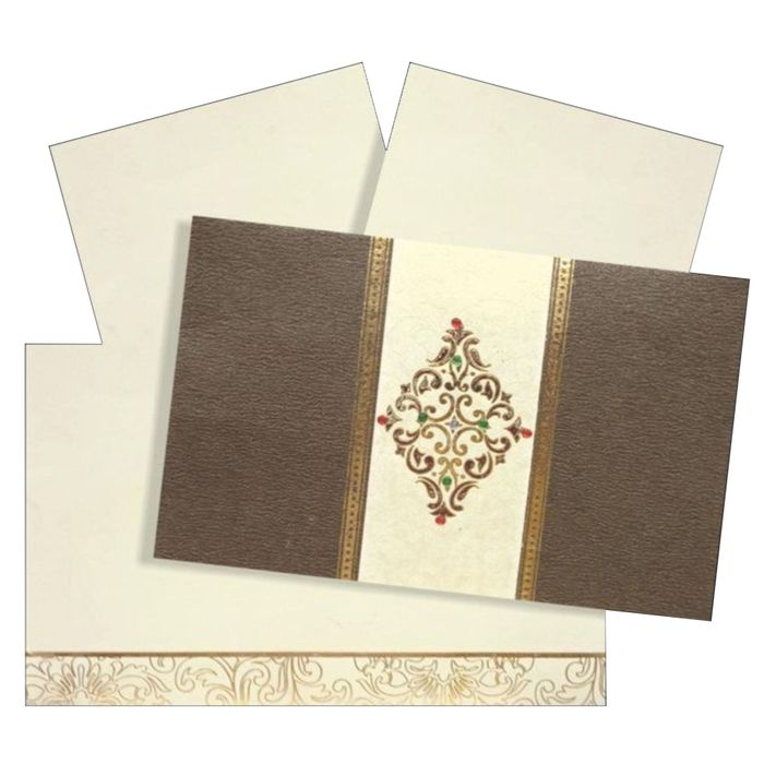 Majestic Mustard Shading With Horizontal Sort Personal Wedding Card - KNHM816G