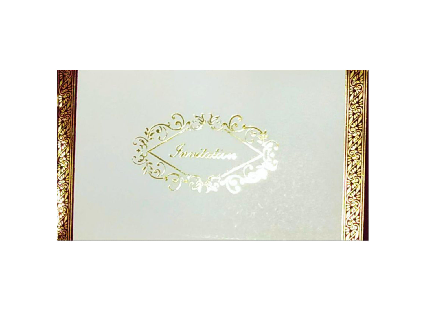 White Personal Invitation Card