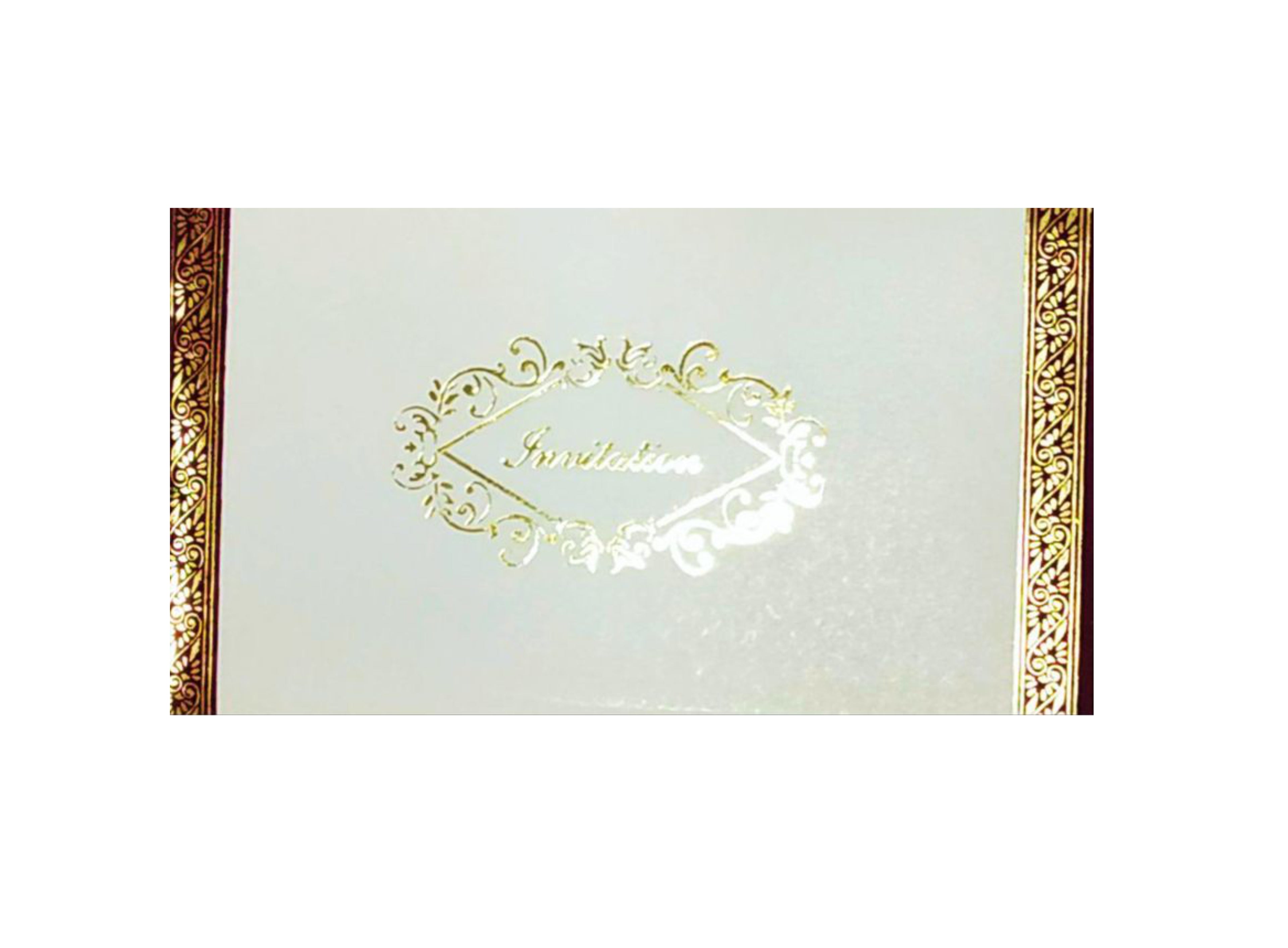 White Personal Invitation Card
