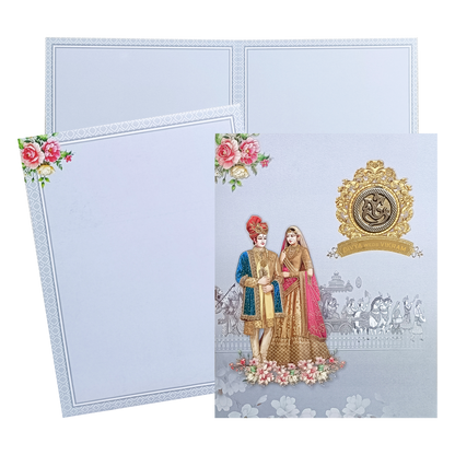 Light Gray Bride And Groom Invitation Card-King of Cards