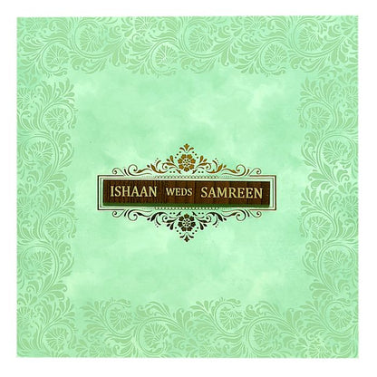 Pastel Green Nameplate Invitation Card-King of Cards