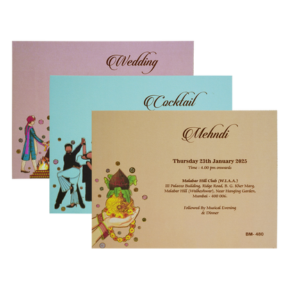Orange Padded Designs Wedding Card-King of Cards