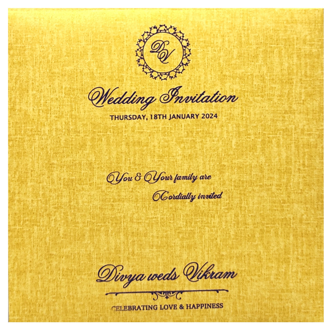Gold Balaji Padmavathi Invitation Card-KNPO5519N