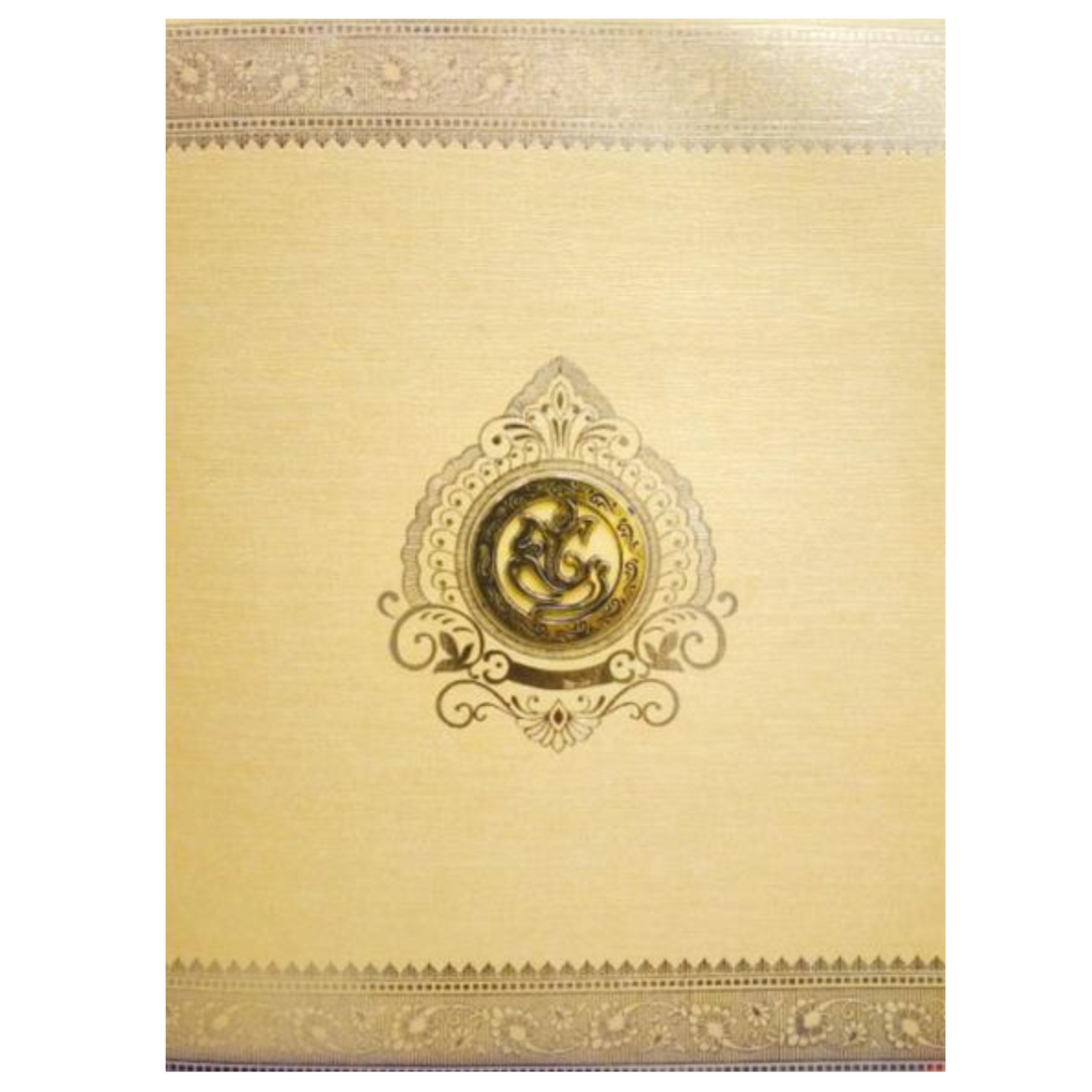 Gold Jumbo Metallic Invitation With Gold Foiling-King of Cards