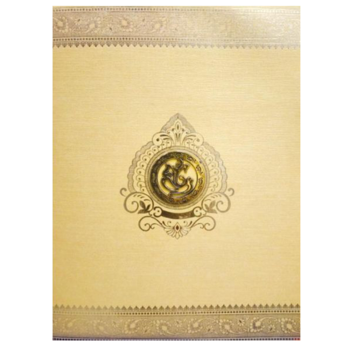 Gold Jumbo Metallic Invitation With Gold Foiling-King of Cards