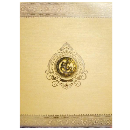 Gold Jumbo Metallic Invitation With Gold Foiling-King of Cards