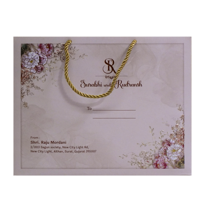 Light Pink Padded Invitation Box-KSI12310