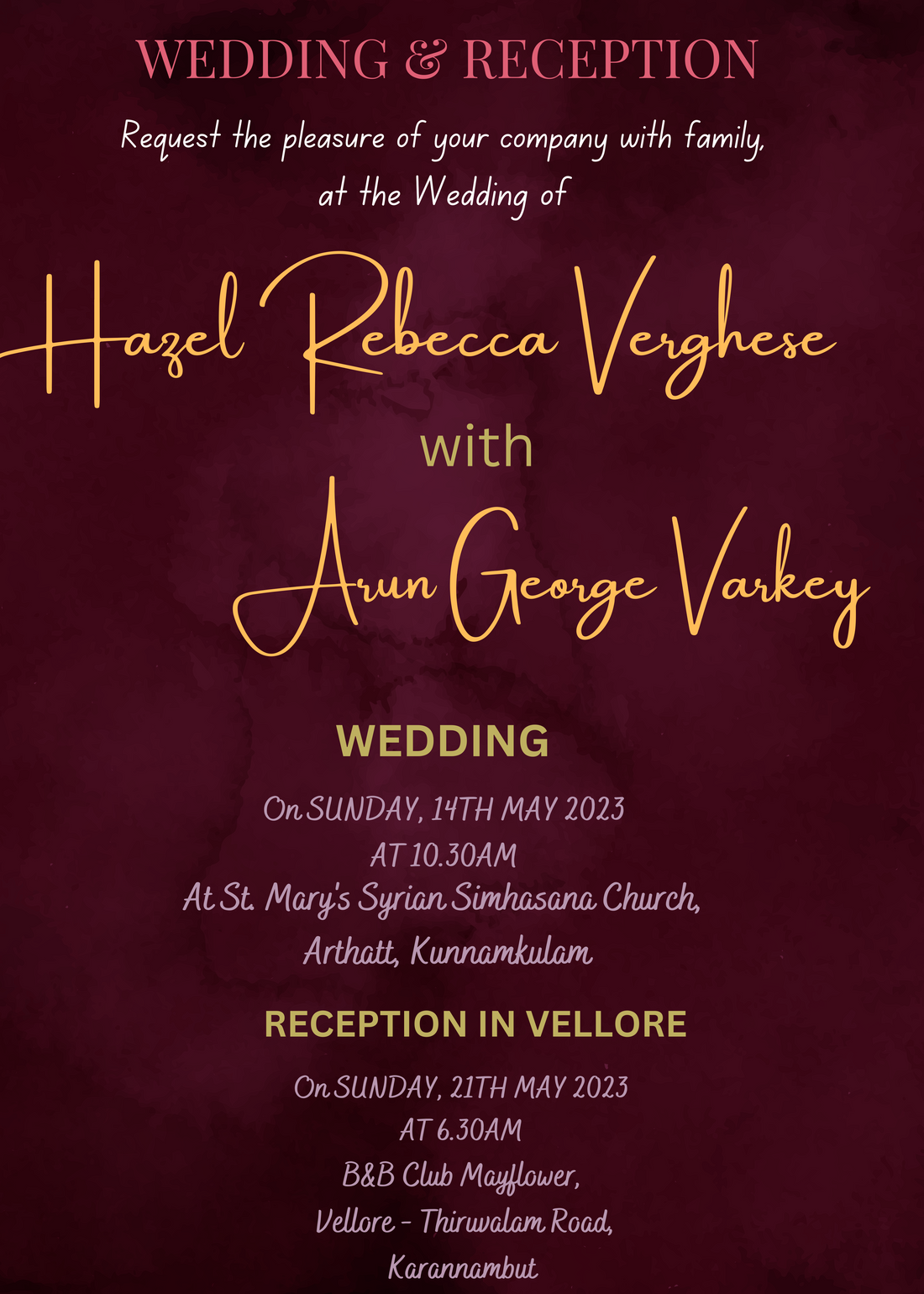 Wedding Invitation Navy Flower Watercolor-EINK0015