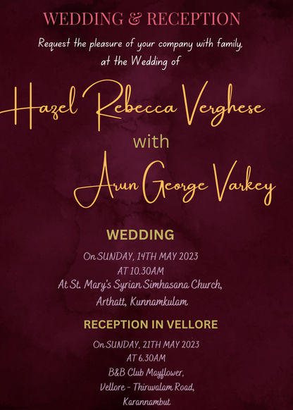 Wedding Invitation Navy Flower Watercolor-EINK0015