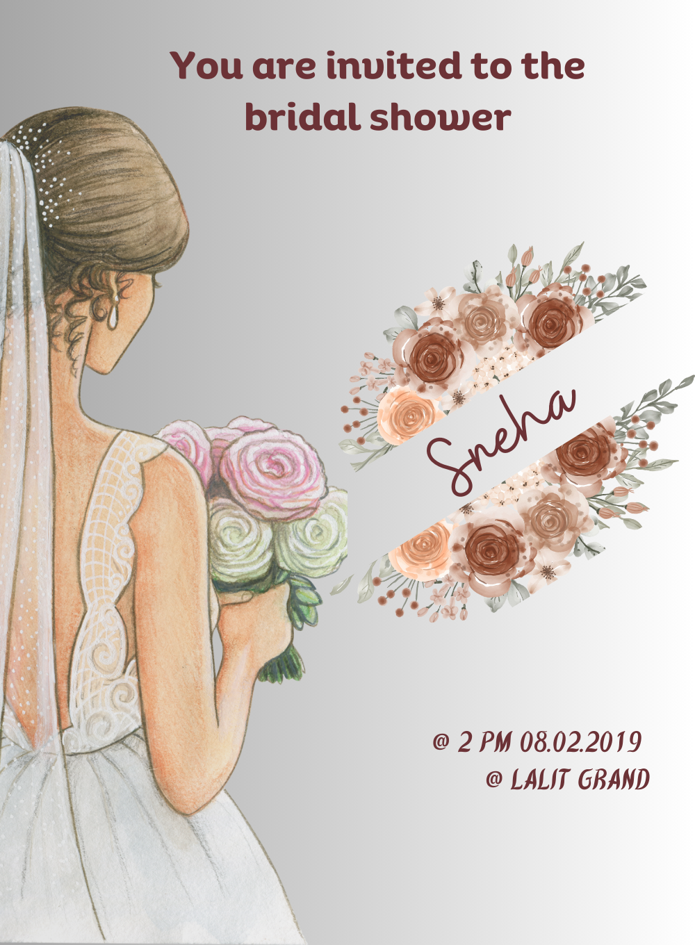 White Floral Bridal Shower-King of Cards