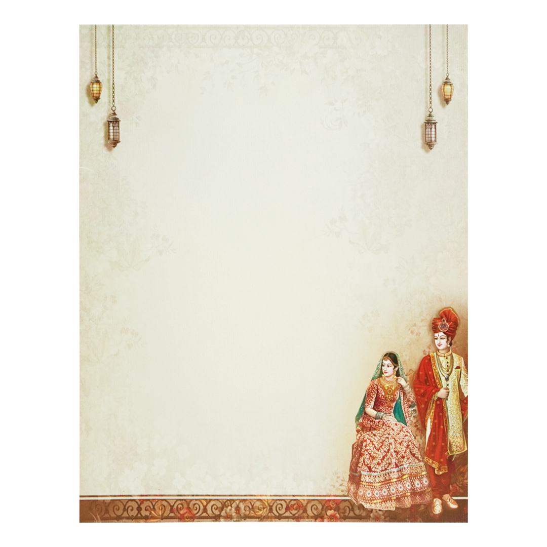 Brown Bride And Groom Wedding Card-KAC05070