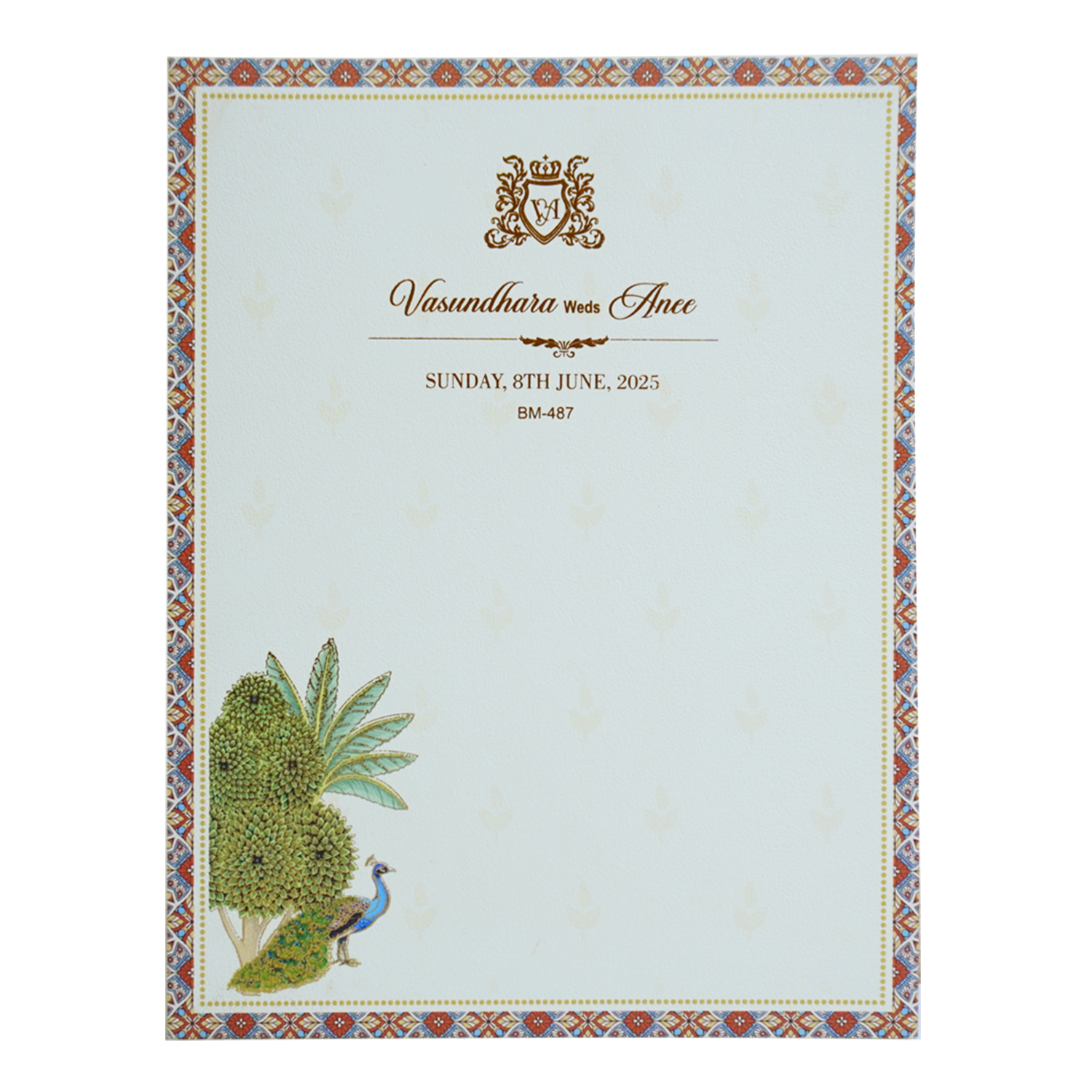 White Fountain Wedding Card-King of Cards