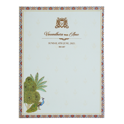 White Fountain Wedding Card-King of Cards