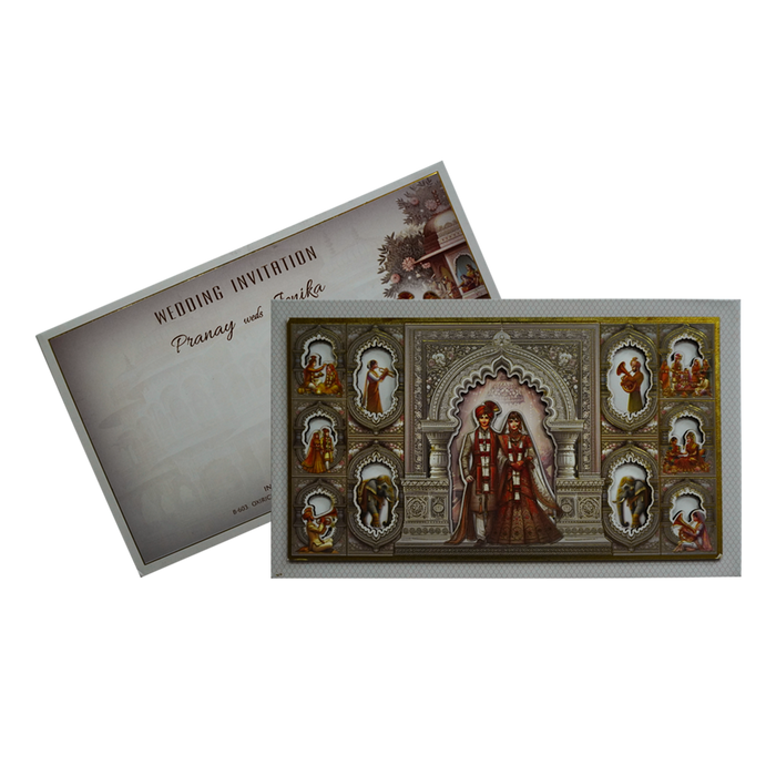 Grey Royal Wedding Padded Card-King of Cards