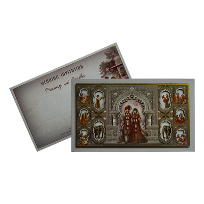 Grey Royal Wedding Padded Card-King of Cards