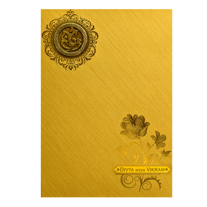 Golden Shimmery Wedding Card-King of Cards