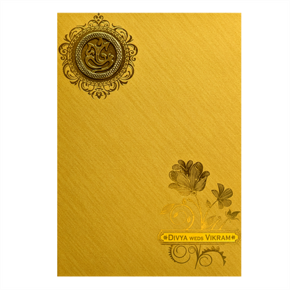 Golden Shimmery Wedding Card-King of Cards