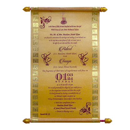 Light Orange Scroll Card-KJTS0023