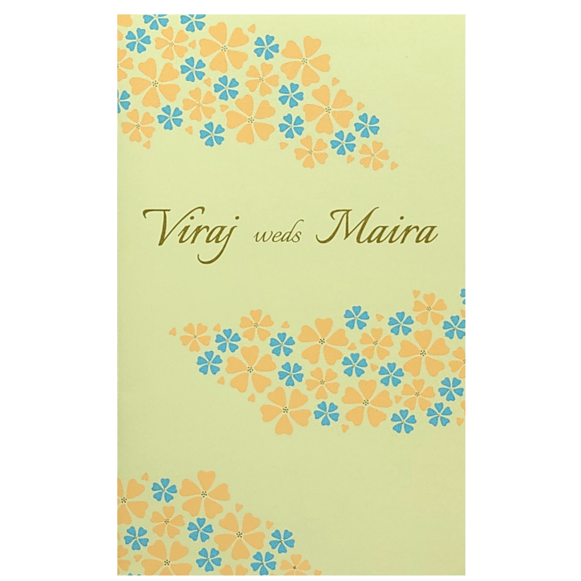 Beige Floral Invitation Card-King of Cards