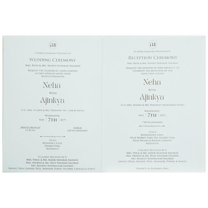 Chalk White Floral Invitation-King of Cards