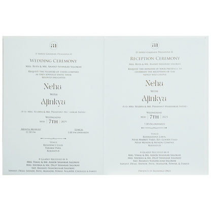 Chalk White Floral Invitation-King of Cards