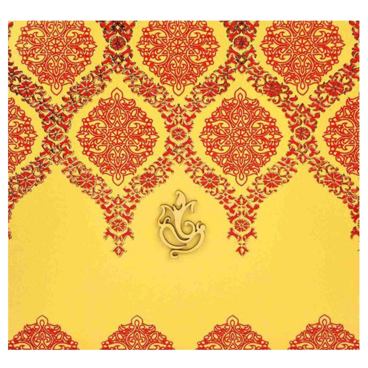 Gold Ganesha Invitation Card-KNK30371