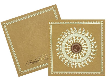 Brown Floral Invitation card-King of Cards
