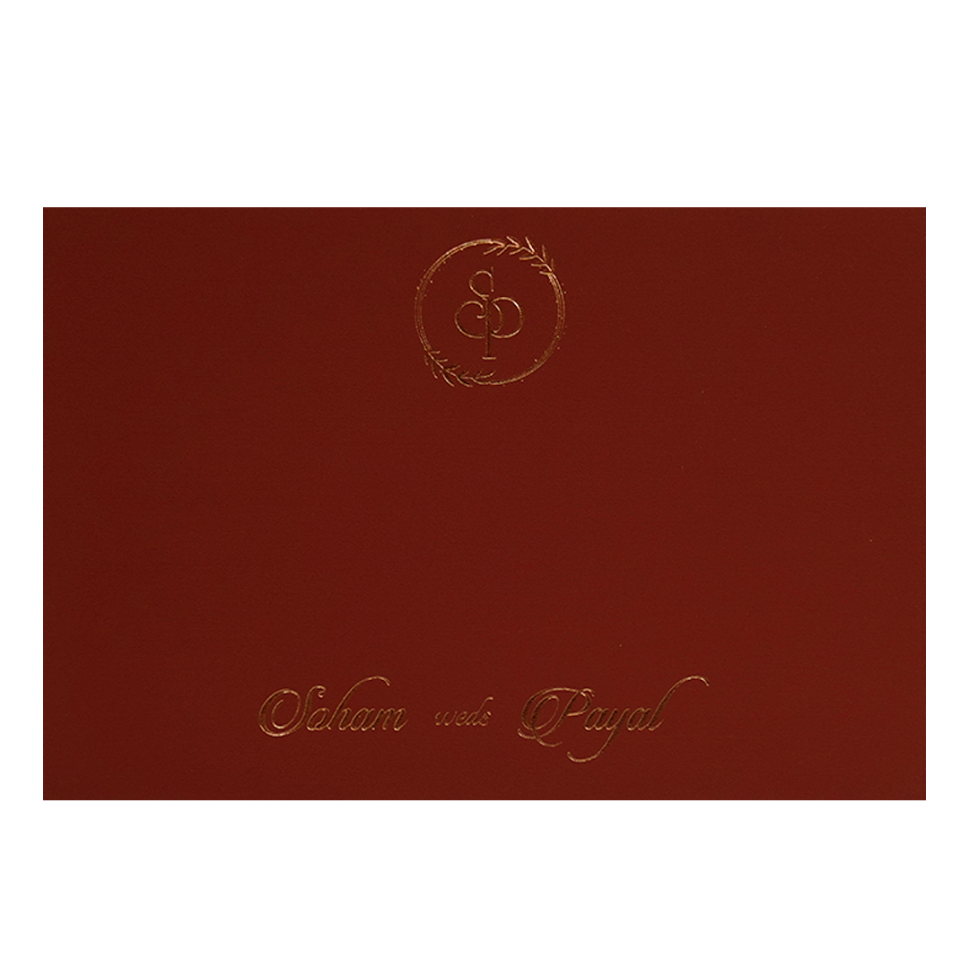 Cherry Red Tracing Invitation Card-Krc30050