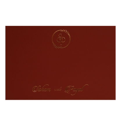 Cherry Red Tracing Invitation Card-Krc30050