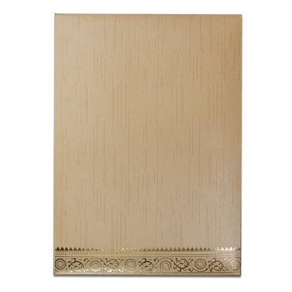 Gold Ganesha Traditional Wedding Card-KNKR026C