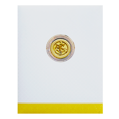 Gold and White God Inspired Wedding Card-King of Cards