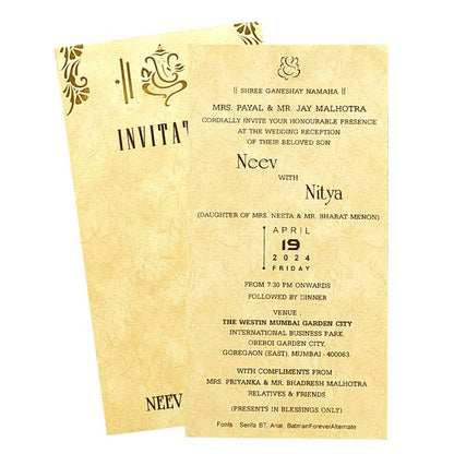 Invitation Card - KRCS6422-King of Cards