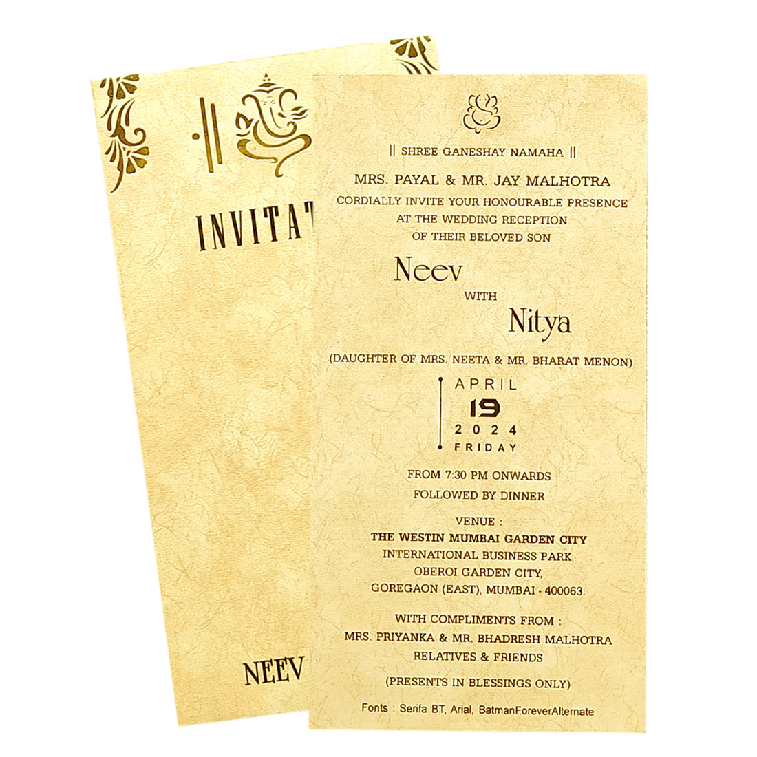 Invitation Card - KRCS6422-King of Cards