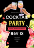 Black Elegant Cocktail Party Invitation-AACPI006