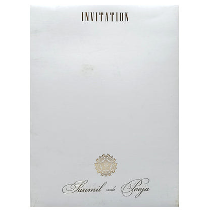 Grey Floral Foil Invitation Card-KRC29820