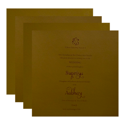 Golden Pattern Marriage Card-King of Cards