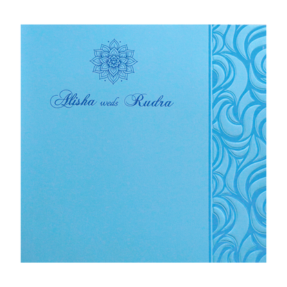 Light French Blue Single Invitation-KRCS7080
