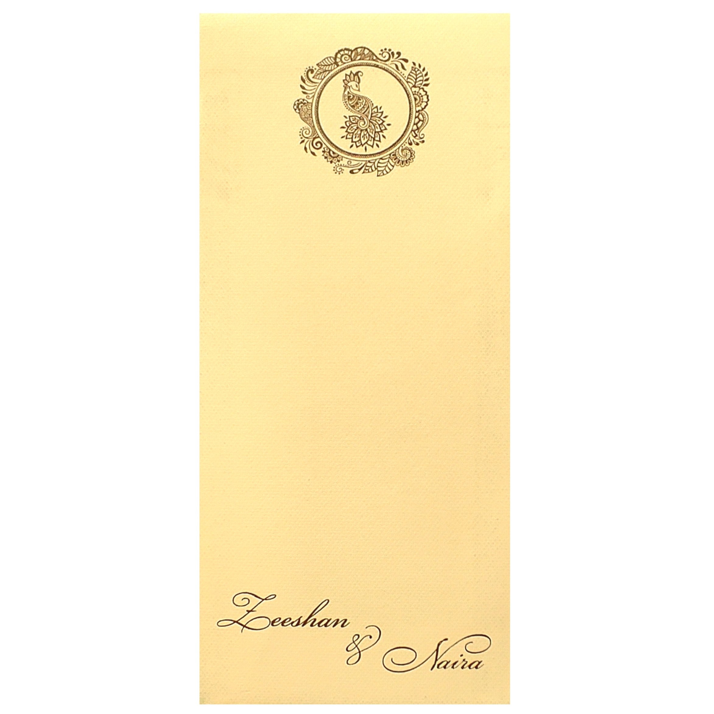 Cream Floral Single Sheet Card-KRCS6161