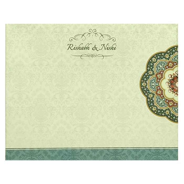 Blue White Door Invitation Card-King of Cards