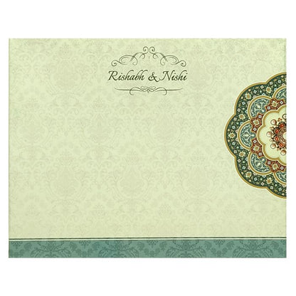 Blue White Door Invitation Card-King of Cards