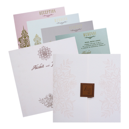 Light Pale Pink Wedding Card-KRC30411